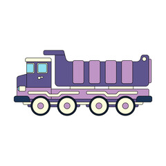 Color vector icon with toys car, truck. Engaging and interactive toys that spark creativity and imagination. Designed for kids. Encourage playtime and ignite the joy of discovery with children's toys.