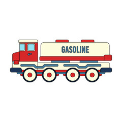 Color vector icon with toys car, truck. Engaging and interactive toys that spark creativity and imagination. Designed for kids. Encourage playtime and ignite the joy of discovery with children's toys.