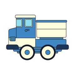 Color vector icon with toys car, truck. Engaging and interactive toys that spark creativity and imagination. Designed for kids. Encourage playtime and ignite the joy of discovery with children's toys.