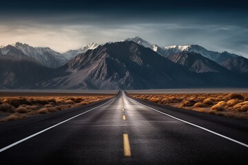asphalt road in the mountains