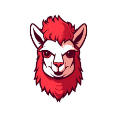 simple alpaca wild animal web app development agency logo vector illustration template design