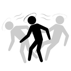 Dizziness, anemia, hangover, headache, lack of sleep, poor physical condition icon.