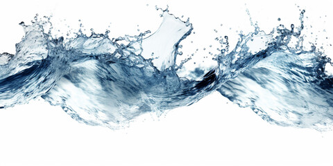 Obraz premium Dynamic Water Splash: Water Splashes on White Background - AI generated