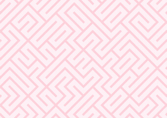 Retro labyrinth pink line minimal soft abstract background 