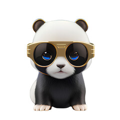 panda wearing sunglasses