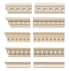 Set of ld classical marble cornices © denisik11