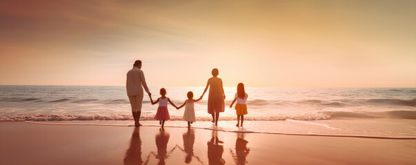 Happy familly on vacation.