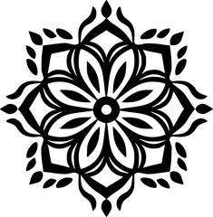 Mandala - Minimalist and Flat Logo - Vector illustration