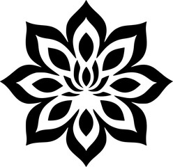 Mandala - Minimalist and Flat Logo - Vector illustration