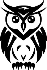 Owl - Minimalist and Flat Logo - Vector illustration