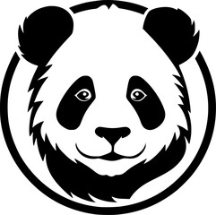 Panda | Black and White Vector illustration