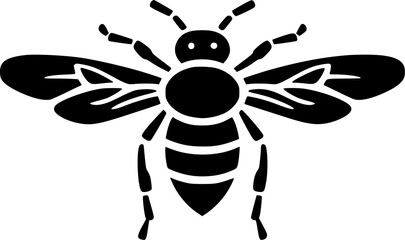 Bee | Black and White Vector illustration