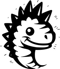 Dino | Black and White Vector illustration