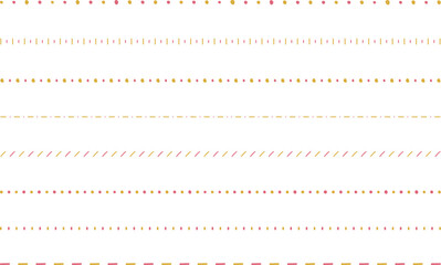 イラスト素材：ライン素材のあしらい　手書きのシンプルでかわいい罫線. simple hand draw borders