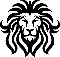 Lion | Black and White Vector illustration