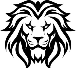 Obraz premium Lion - Black and White Isolated Icon - Vector illustration