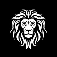 Fototapeta premium Lion | Black and White Vector illustration