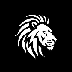 Fototapeta premium Lion | Black and White Vector illustration