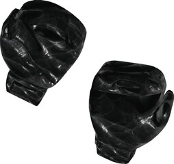 vector hanging boxing gloves. equipment for competition, protection hand. vector illustration