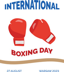 vector flat boxing day,  vertical poster template