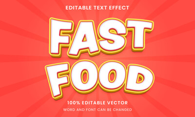 Fototapeta premium snack fast food tittle menu graphic style editable text effect
