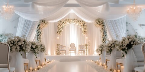 Obraz na płótnie Canvas wedding stage decoration, GENERATIVE AI