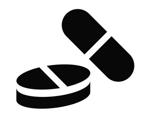 capsule vector glyph flat icon.pill icon vector for any purposes