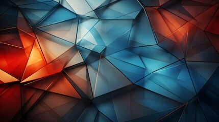 modern abstract background design with layers of textured white transparent material in triangle diamond and squares shapes in random geometric pattern.
