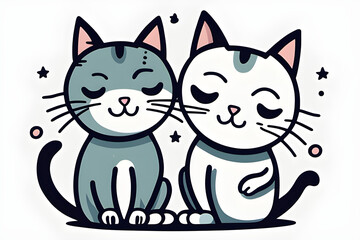 Fototapeta premium happy cat,Generative AI