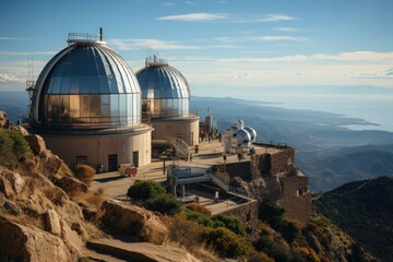 Obraz premium Huge astronomical observatory against the blue sky.
