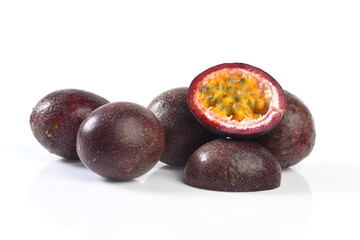 Passion fruit isolated on white