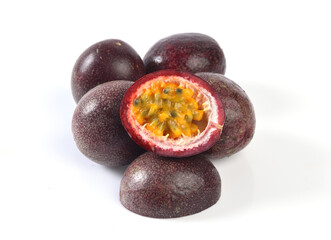 Passion fruit isolated on white