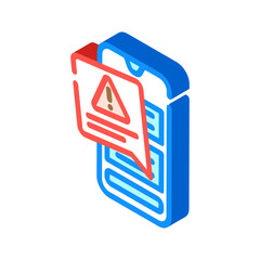 alert message isometric icon vector. alert message sign. isolated symbol illustration