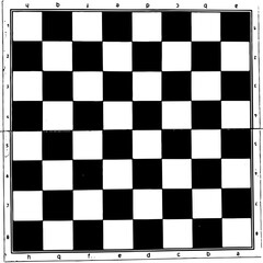 Chess board vector image black and white empty