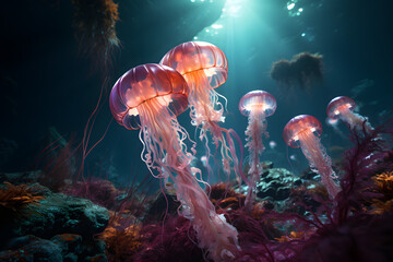 jellyfish in aquarium fantacy