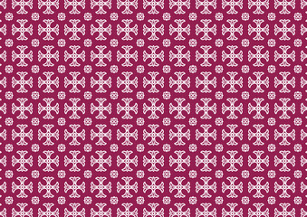 Fabric graphic geometric white on red background illustration vector abstract tribal vintage styled retro classic wallpapering background pattern template print textile cloth rug tile