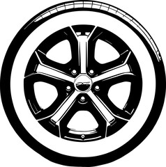 Tire icon vector style trendy illustration