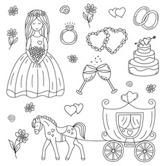 wedding doodle set