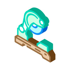 cutting tool manufacturing engineer isometric icon vector. cutting tool manufacturing engineer sign. isolated symbol illustration