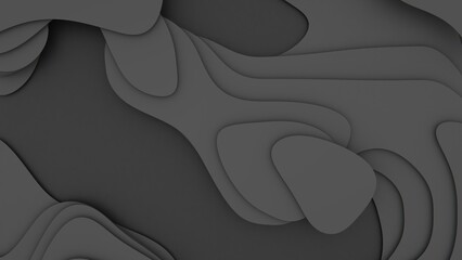 Flat 3d layers in gray color - abstract modern background for presentations