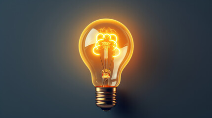 A glowing light bulb filled with vibrant flowers