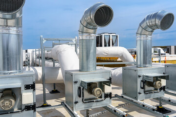 The air conditioning and ventilation system of a large industrial building