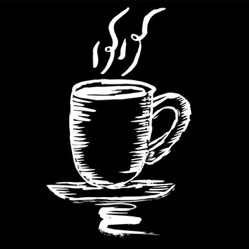 cup of coffee with steam vector