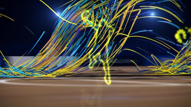 Basketball Stadium Abstract Strokes