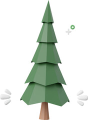 Obraz premium Christmas tree, Christmas theme elements 3d illustration
