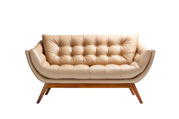 Obraz premium Modern sofa with pillows isolated on transparent background.for decorative at home modern interior design.generative ai