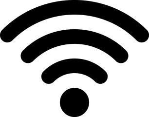 Wifi Icon Black vector symbol illustration. wireless internet sign	 - obrazy, fototapety, plakaty
