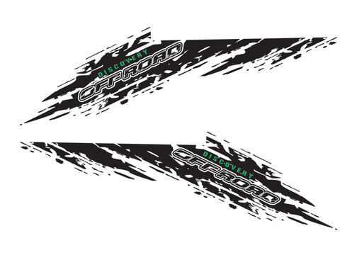 Wrap Design For Car vectors. car stickers stripes. mud splash abstract template