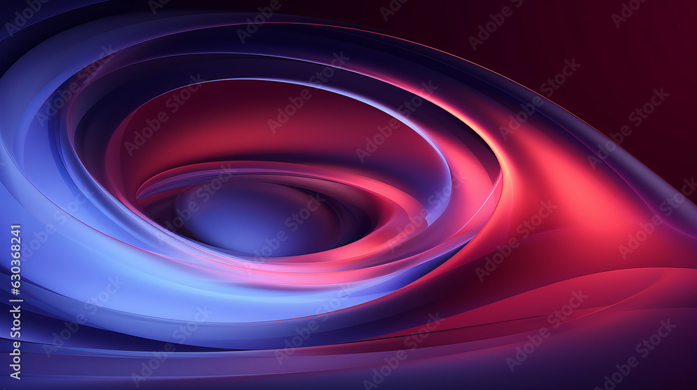 Poster a vibrant abstract background with flowing curves in red and blue