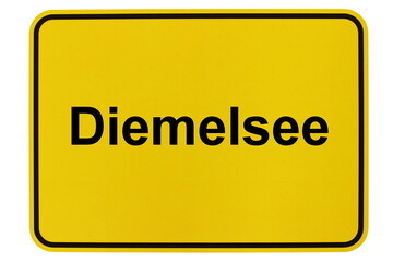 Illustration eines Ortsschildes der Gemeinde Diemelsee in Hessen